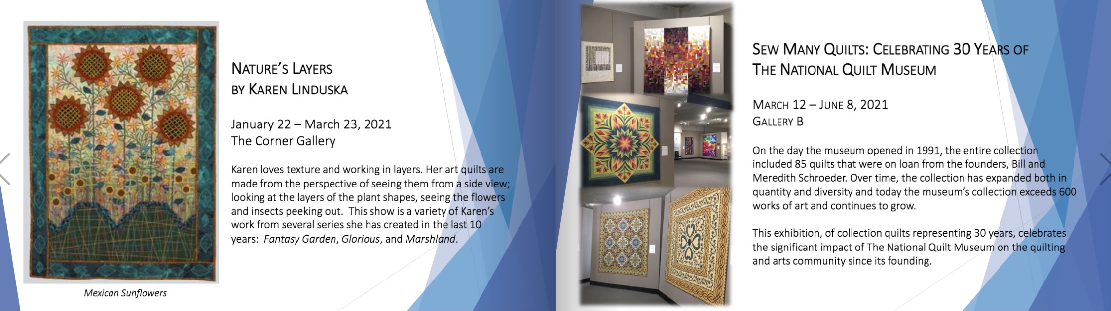 national quilt museum 2021 exhibition flipbook opened