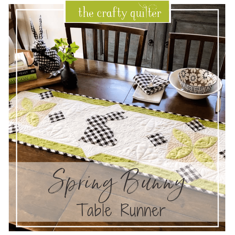spring bunny table runner crafty quilter