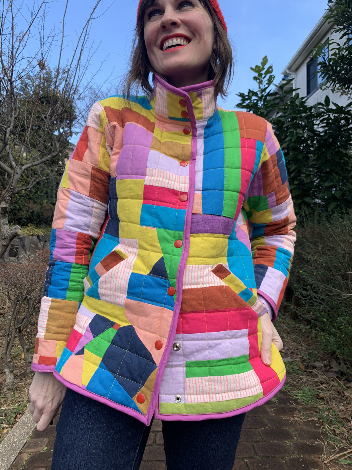 weallsew quilted jacket with scraps