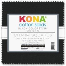 Black Kona Cotton Charm Pack