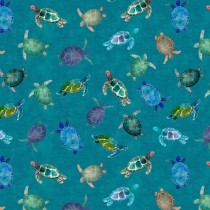 Coral Reef Digital Turtles Y4379-104 Teal