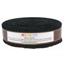 Black Kona Cotton Skinny Strips