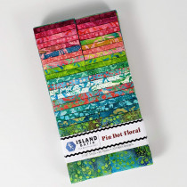 Pin Dot Floral 2 1/2 Inch Strips Pack by Island Batik 