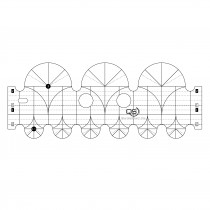 Quilters Select Arc Machine Quilting Ruler 3 & 1.5 Inch